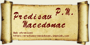 Predisav Macedonac vizit kartica